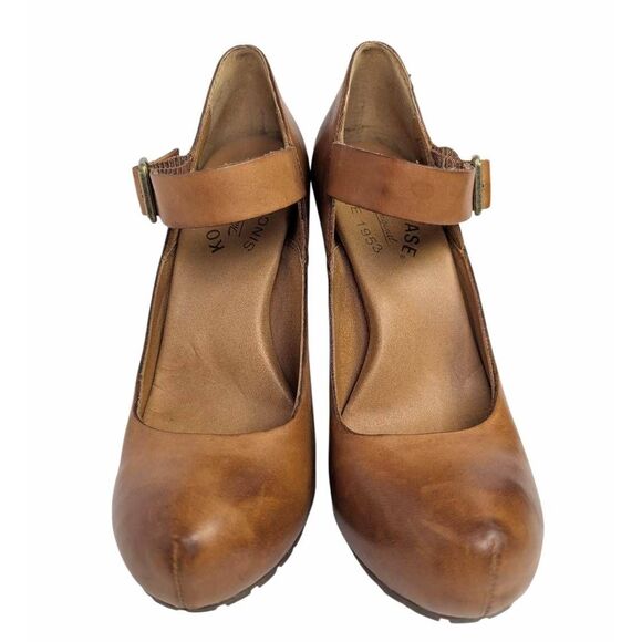 Kork-Ease Priscilla Tan leather platform Mary Jane pump heels womens 5 - Picture 4 of 10